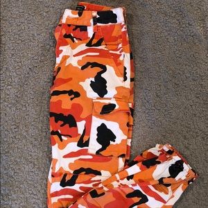 Orange Cargo pants
